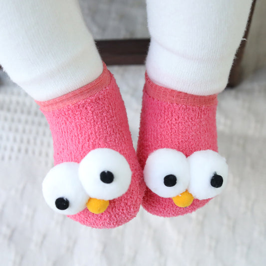 1C Cute 3d Big Eyes Design Baby Socks