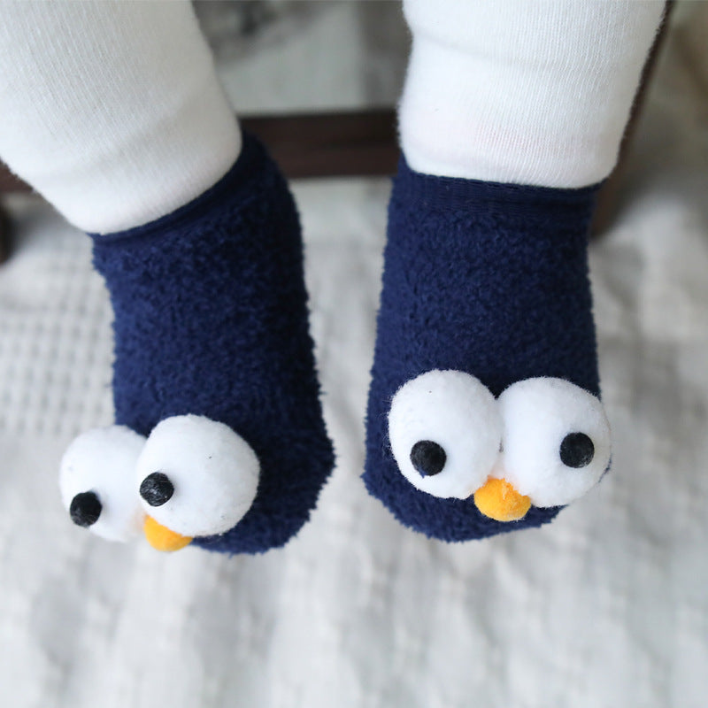 1C Cute 3d Big Eyes Design Baby Socks