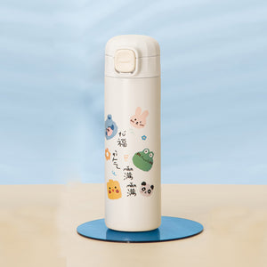 316 Stainless Steel Thermos Vacuum Flask Creative Straw Cup Cute Thermal Insulation Water Bottle