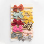1E 10-Pack of Adorable Flower Bow Baby Headbands with Soft Elastic Turban Design