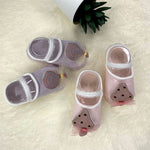 3S 2 Pairs Trendy casual sweet and cute all-match baby cartoon thin doll non-slip socks