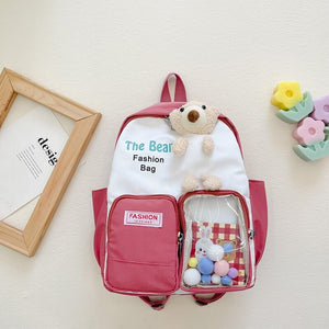 Cute Korean Fashion Cartoon Kindergarten Cartoon Kindergarten Nylon Children Backpack For Boys And Girls Leisure Bag