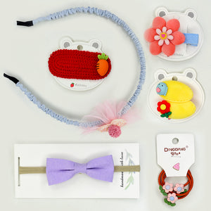 2D Set Of 6 Pcs Headwear Acessories For Baby Girls, Headband