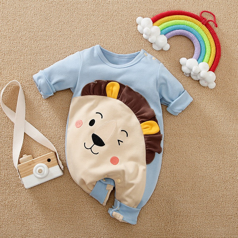 1B Baby Soft Warm Flannel Romper, Cartoon Bear Jumpsuit for Kids, Newborn Winter Clothes