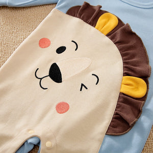1B Baby Soft Warm Flannel Romper, Cartoon Bear Jumpsuit for Kids, Newborn Winter Clothes