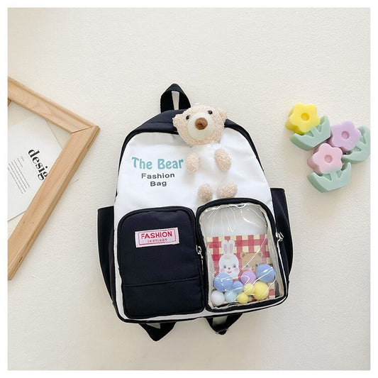 Cute Korean Fashion Cartoon Kindergarten Cartoon Kindergarten Nylon Children Backpack For Boys And Girls Leisure Bag