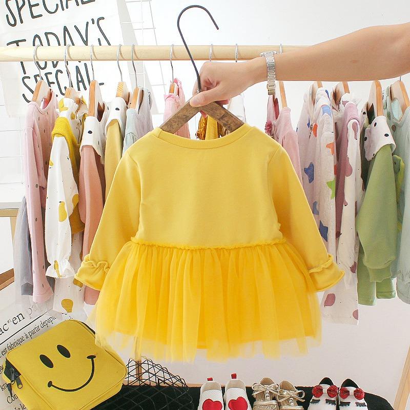 2023 Baby Style Elegant Dresses Fashion Girls Infant Plaid Clothes Long Sleeve Bowknot Princess Costumes