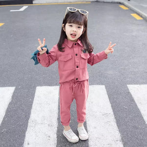 Kids Girls Long Sleeve Bow T-shirt Striped Leggings Pants Outfit Clothes  Set