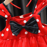 2023 Cute skirt cartoon summer suspender princess dress with hair hoop