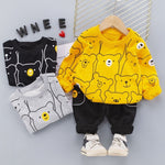 1C Toddler Children Clothes Suits Spring Baby Girls Boys Sport Clothing Cartoon Bears Kids T Shirt Jeans 2Pcs/Sets Infant Costume